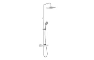VitrA Aqua Core Square Mixer Shower w/200mm Showerhead & Handshower - Matt Black