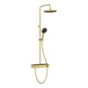 VitrA Aqua Core Round Shower System w/250mm Showerhead & Handshower - Brushed Brass
