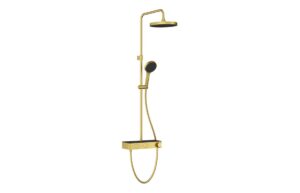 VitrA Aqua Core Round Shower System w/250mm Showerhead & Handshower - Brushed Bronze