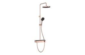 VitrA Aqua Core Round Shower System w/250mm Showerhead & Handshower - Brushed Brass