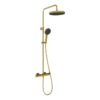 VitrA Aqua Core Round Mixer Shower w/250mm Showerhead & Handshower - Brushed Gold