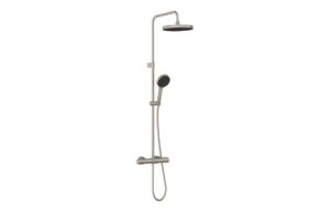 VitrA Aqua Core Round Mixer Shower w/250mm Showerhead & Handshower - Matt Black