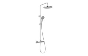 VitrA Aqua Core Round Mixer Shower w/250mm Showerhead & Handshower - Brushed Nickel