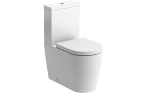 Langley Rimless Close Coupled Open Back WC & Soft Close Seat