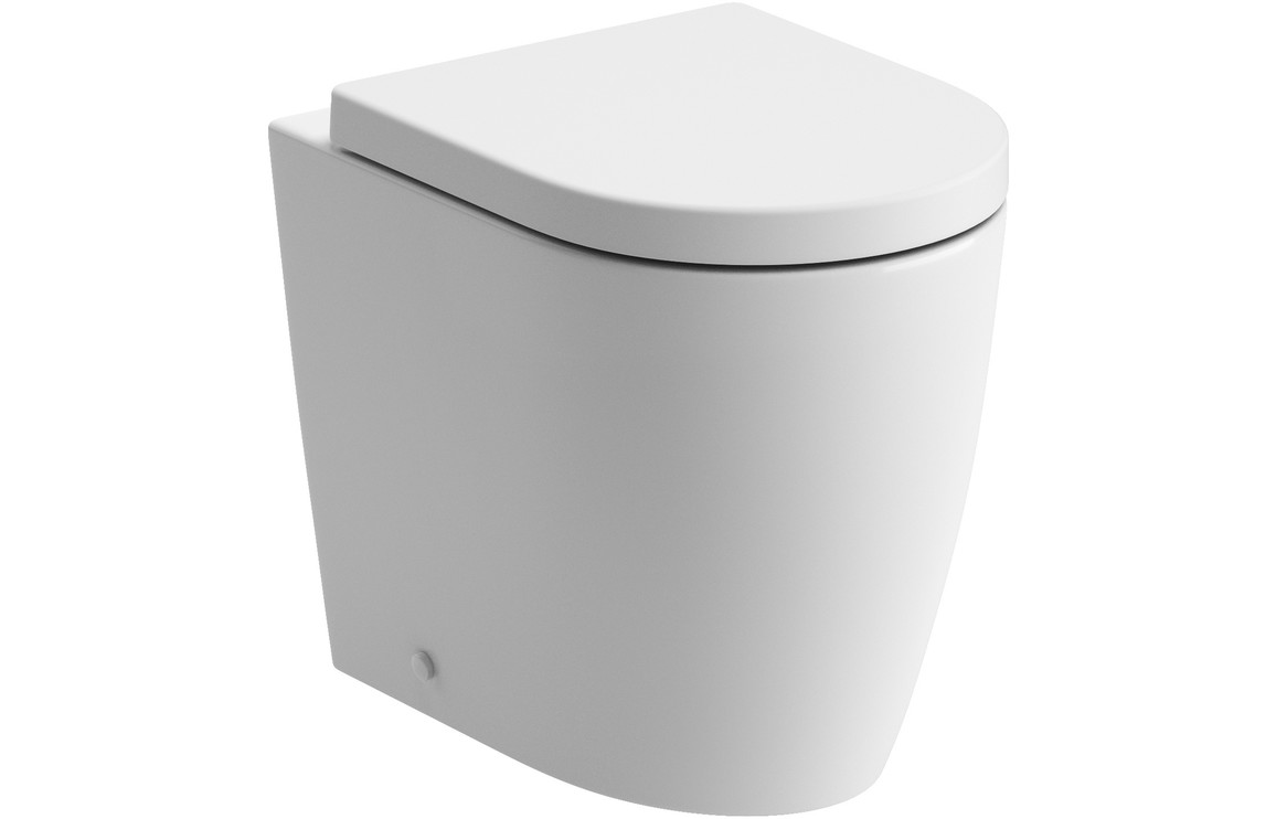 Trent Rimless Back To Wall Comfort Height WC & Soft Close Seat