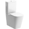 London Close Coupled WC & Soft Close Seat w/Chrome Finishes
