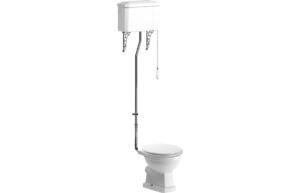 London High Level WC & Soft Close Seat w/Br.Brass Finishes